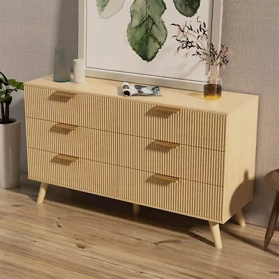 Modern 6 Drawers Dresser Chests Of Drawers Clothing Organizer Storage Cabinet • $189.99