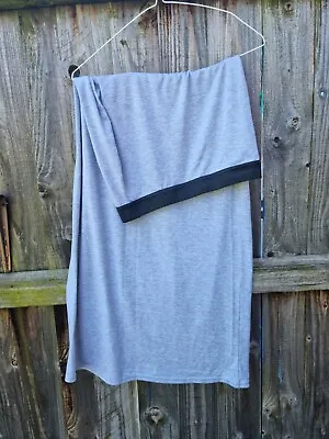 New Womens Plain Elasticated Waist Summer Bodycon Tube Grey Maxi Skirt Size 8 • £6