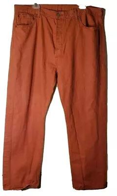 Levis 501 White Oak Cone Denim Men's 44x34 Means 40x32 Salmon Pink Jeans • $22.83