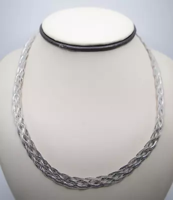 Sterling Silver 925 Twisted Herringbone Necklace Chain 18  9.5mm 21.09g • $11.50