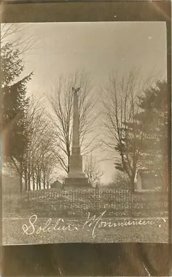 C-1910 Civil War Soldiers Monument Small Town RPPC Photo Postcard 22-9075 • $18.74