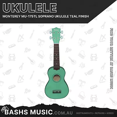 Monterey MU-175TL Soprano Ukulele Teal Finish • $25