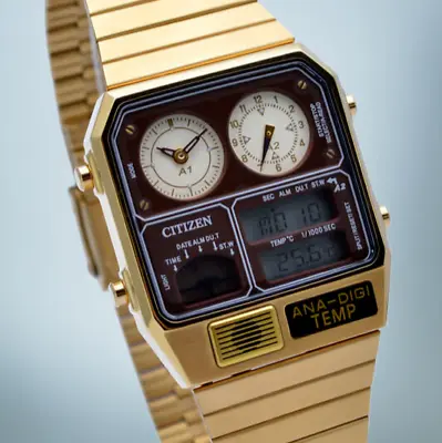 CITIZEN COLLECTION ANA-DIGI TEMP JG2103-72X Analog Digital Gold Watch Unisex • $405.02