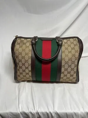 Gucci Vintage Web Boston Bag Without Strap SPB-JB 320842 • $699.99