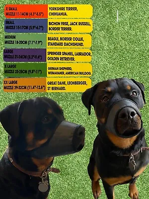 £3.99 • Buy Dog Safety Muzzle In Soft Nylon 6 Sizes - Chihuahua To St Bernard 