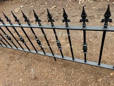 # SAXON DECOR HEAVY WROUGHT IRON PANELS 18  H X 4ft FENCING METAL RAILING GRILL • £88