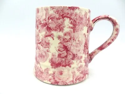 £12.99 • Buy Pink Laura Design Tankard Mug By Heron Cross Pottery