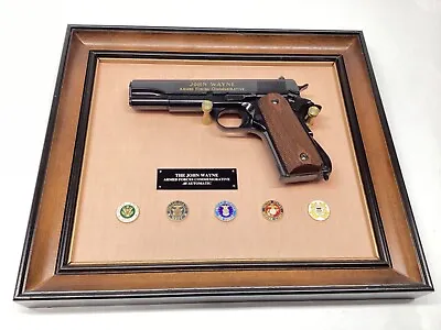 $236 • Buy Vintage John Wayne Franklin Mint Armed Forces Commemorative .45 Automatic