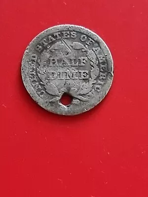 $12 • Buy 1847 Half Dime USA - Holed 