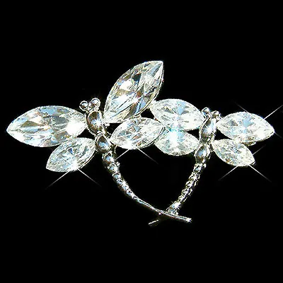 £49.38 • Buy DRAGONFLY Made With Swarovski Crystal Mother Baby Lover Family Bridal Pin Brooch