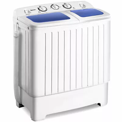 Costway Portable Mini Washing Machine Washer Compact Twin Tub 20 Lbs Spin • $159.49