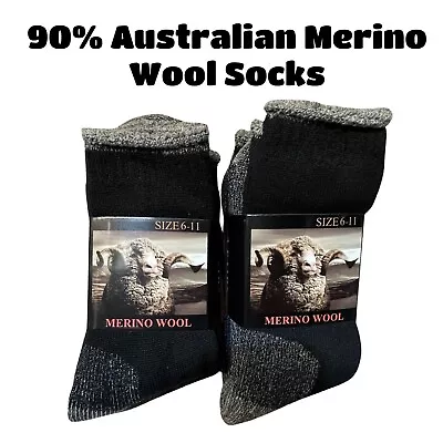 AUS MERINO WOOL Socks THERMAL HEAVY DUTY EXTRA THICK Quality WORK SOCK Wool • $32