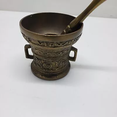 Ornate Dutch Brass Mortar And Pestle • $9.99