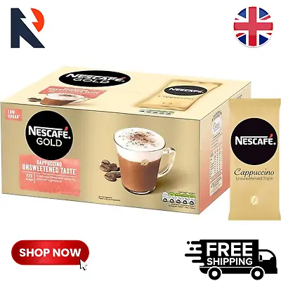 NESCAFÉ Gold Cappuccino Unsweetened Taste Instant Coffee Sachets - 50 X 14.2g • £9.34