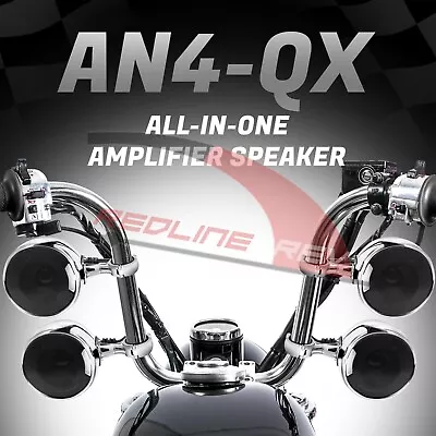 1200W Amp Waterproof Bluetooth 4 Speaker Stereo Audio System Harley Custom Glide • $179.79