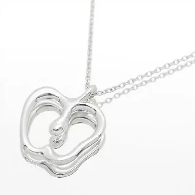 Tiffany & Co. Apple Pendant Elsa Peretti Silver 925 Necklace Ladies Jewelry 16in • $178.18