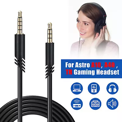 For Astro A10 A40 Gaming Headset 2M Replacement Audio Cable Cord Volume Control • $9.11