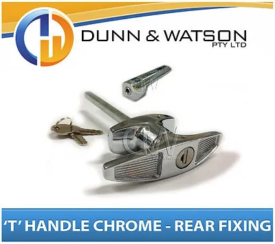 Chrome Plated Rear Fixing 'T' Lock / Handle (Trailer Caravan Canopy Toolbox) X1 • $22