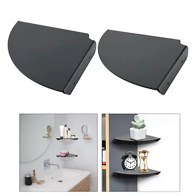 2Pcs Acrylic Wall Corner Mounting Shelf Easy Install Accessories Space Saver • £16.43