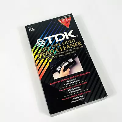 TDK Dry Type Head Cleaner For VHS And S-VHS VCRs And Camcorders • $10.79
