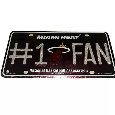 Miami Heat Fan Metal Novelty License Plate / Sign Glitter • $14