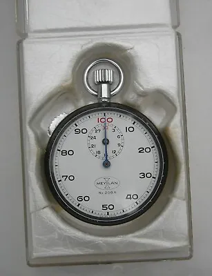 Vintage Meylan No. 208A Stopwatch Swiss Made With Case & Instructions- Tested • $22.99