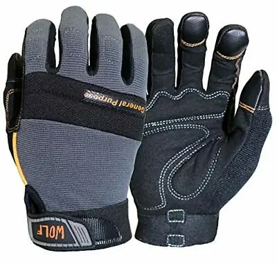 WOLF Work Gloves Mechanic Glove Heavy Duty All-purpose Stretchable Flex Grip New • $12.95