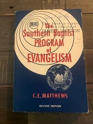 Southern Baptist Program Of Evangelism By C E Matthews ︱ 1956︱ Poster Included • $4.99