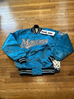 Florida Marlins Vintage Starter Jacket MLB BNWT Large Satin B • $539.99