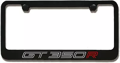 FORD MUSTANG GT350R RED R Black Metal License Plate Frame Holder Clear Lettering • $33.95