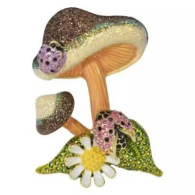 Kirks Folly Magic Mushroom Ladybug Enchanted Forest Pin Pendant With Follydust • $37.99