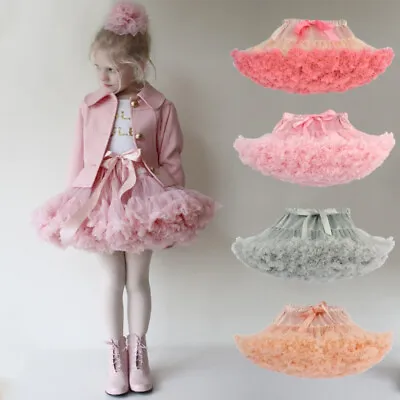 £21.21 • Buy Girls Tutu Skirts Tulle Princess Pettiskirt Kids Children Ballet Party Skirts