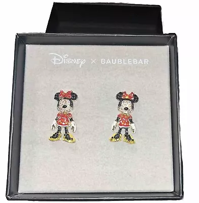 Disney X Baublebar Minnie Mouse Sparkly Stud Earrings Movable Head Body New • $19.98