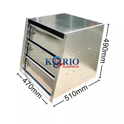 $450 • Buy 470W X 510D X 490H Mm Aluminium Ute Canopy 3 Drawers Draw Slide Toolbox Drawer