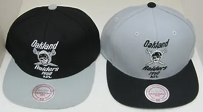 NFL Oakland Raiders Multi-Color Flat Bill Snap Back Hat By Mitchell & Ness • $19.99