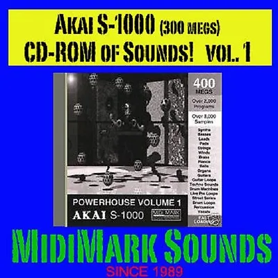 Akai S1000 S-1000 Or Comp  Vol. 1 Pwr House CD-Rom • $151