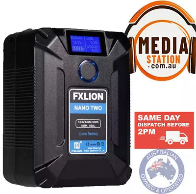 FXLION NANO Two V Mount V Lock Lithium Battery 98Wh Type C USB Camera Laptop • $328.95