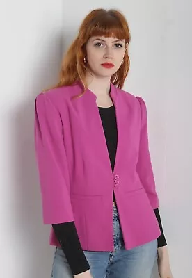 Anna Rose Womens 3/4 Length Blazer Jacket - Pink - Size 10 (A17) • $13.88