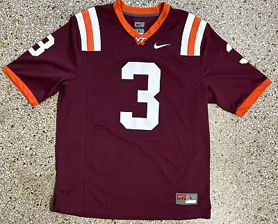 VIRGINIA TECH HOKIES Nike Team Red NCAA Football Jersey Size YOUTH LARGE • $19.99