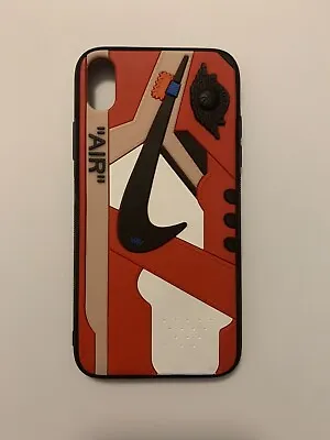 IPhone Xr Case - Rubber Air Jordan Sneakers Dunks Red White Nike Tick Streetwear • $22