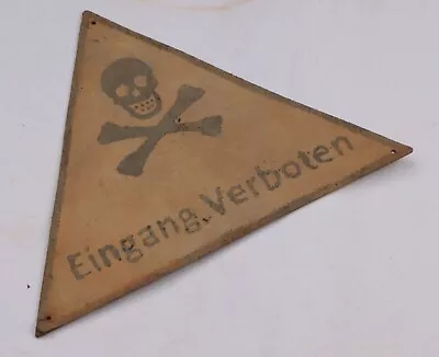 Eingang Verboten Ww2 GERMAN Sign WWII Stop! GERMANY Attention DANGER Skull BONEs • $23.50