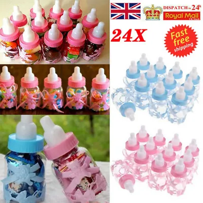 £4.59 • Buy 24 Pcs Fillable Bottles Candy Box Baby Shower Baptism Party Favour Christening