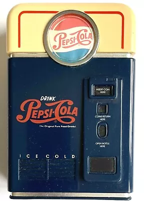 Vintage 1998 Pepsi-cola Retro Soda Pop Machine Coin Sorting 7  Bank Open Back • $9.99