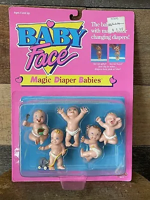 SEALED VTG Galoob Baby Face Magic Diaper Babies  1991 (New In Box!) RARE FIND! • $19.98