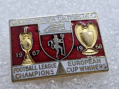 Manchester United Fc 1968 European Double Trophy Coffer Pin Badge Mufc Man Utd  • £24.90