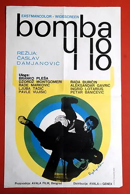 Bomba U 10 I 10 #1 Wwii Signed By Rade Markovic 1967 Rare Exyu Movie Poster • $66.99