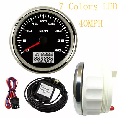 85mm 3-3/8  GPS Speedometer 40MPH Odometer For Car Boat Golf Cart 7 Colors LED   • $71.20