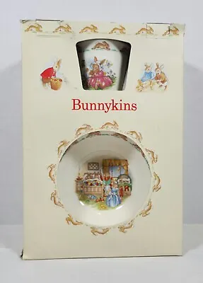 1989 Royal Doulton Vintage Bunnykins 3 Piece Children's Bowl Cup & Plate Set • $42.33