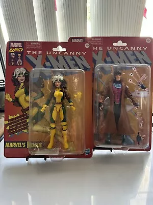 Marvel Legends Retro Uncanny X-Men Gambit & Rogue 6   Figures Hasbro MOC New! • $64.95