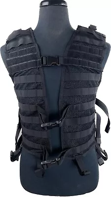 Black Lightweight Military Tactical MOLLE Adjustable Mesh Utility Vest NEW • $36.54